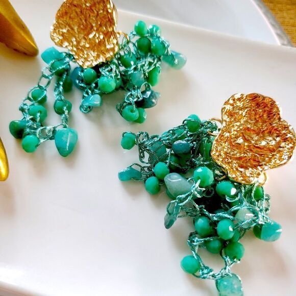 New! Free People Beaded Earrings - Picture 1 of 16